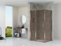 Afbeelding van draaideur met vast deel en zijwand