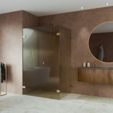 Foto van Cabine met deur en vast deel aan sluitzijde