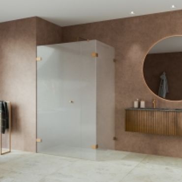 Foto van Cabine met deur en vast deel aan sluitzijde