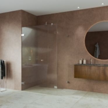 Foto van Cabine met deur en vast deel aan sluitzijde