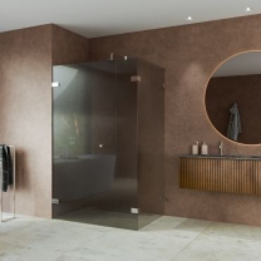 Foto van Cabine met deur en vast deel aan sluitzijde