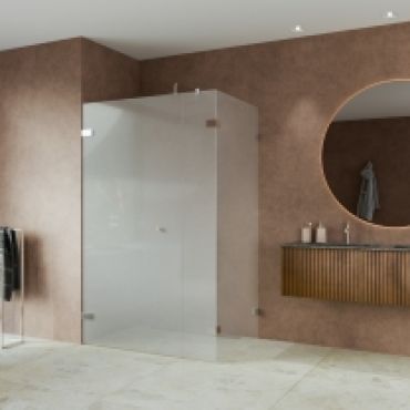 Foto van Cabine met deur en vast deel aan sluitzijde