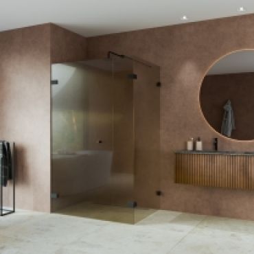 Foto van Cabine met deur en vast deel aan sluitzijde