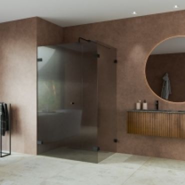 Foto van Cabine met deur en vast deel aan sluitzijde