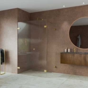 Foto van Cabine met deur en vast deel aan sluitzijde