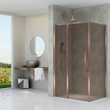 Foto van draaideur met vast deel en zijwand