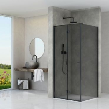 Foto van draaivouwdeur met vaste wand